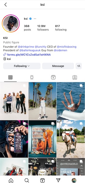 Instagram Profile Example