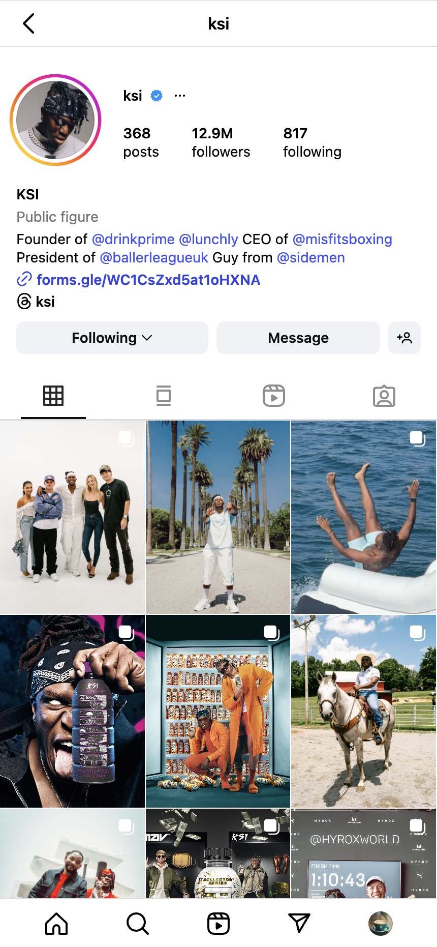 Instagram Profile Example